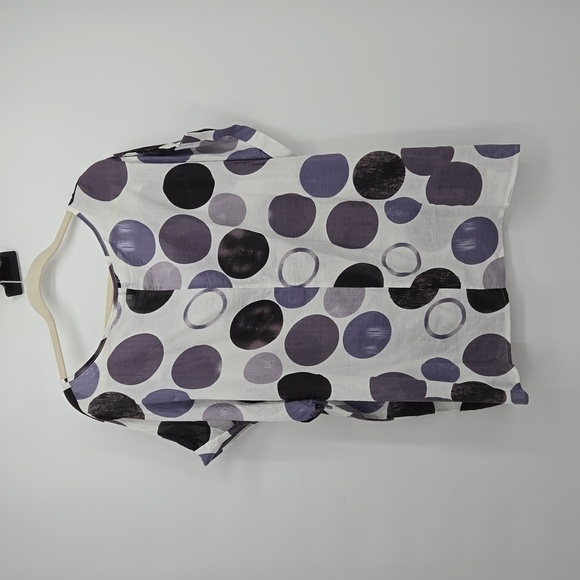 Emery Rose White Gray Women's Polka-dot Round Neckline Plus Size 4XL - Picture 7 of 12